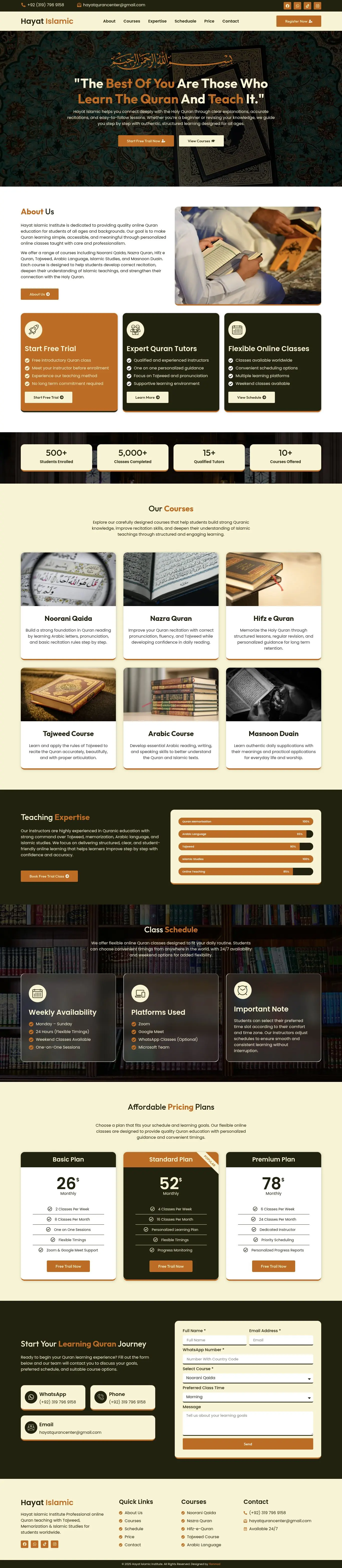 Hayat Islamic website