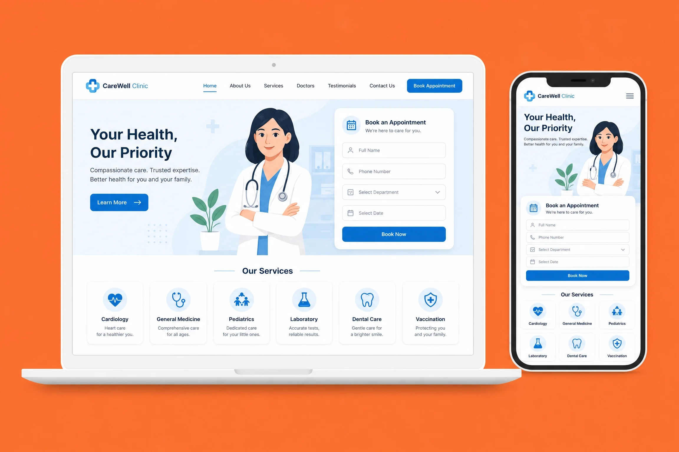 Healthcare website design