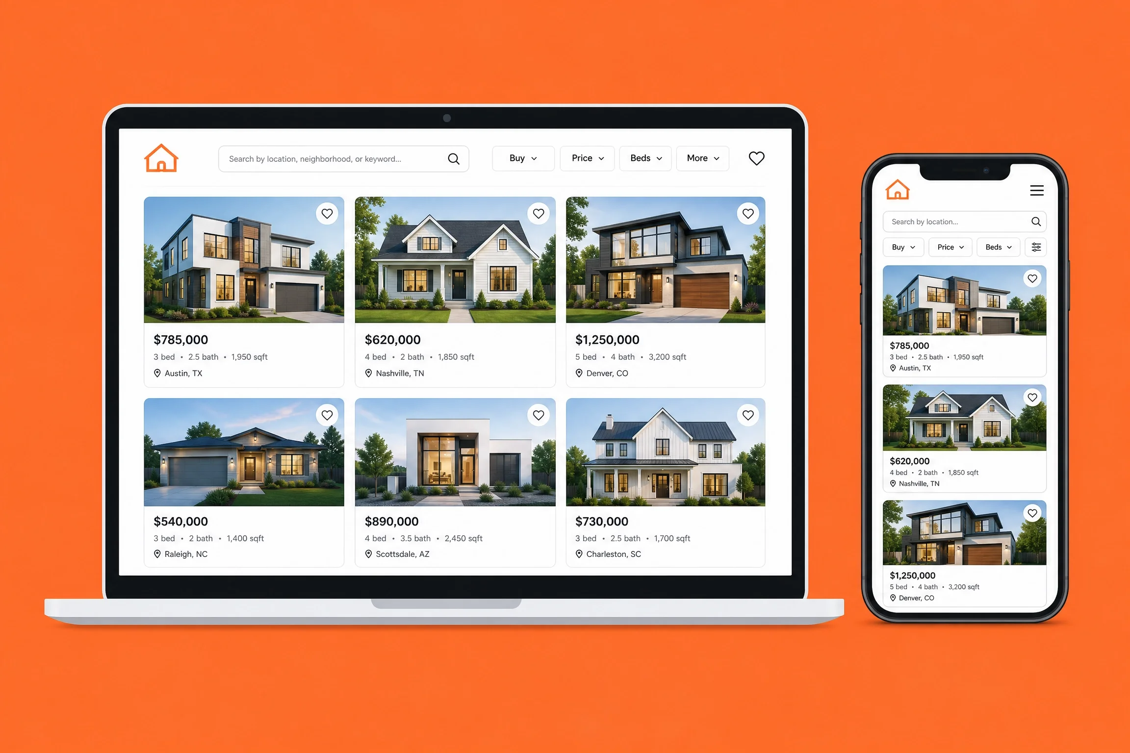 Real estate website design